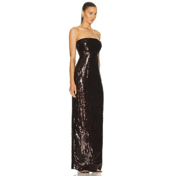 RETROFETE Ember Dress in Dark Chocolate XSmall New Womens Long Maxi Dress - Picture 2 of 16